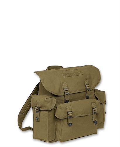 Rucksack - oliv, gewaschen