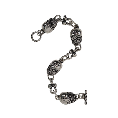 Metallarmband - Totenkopf