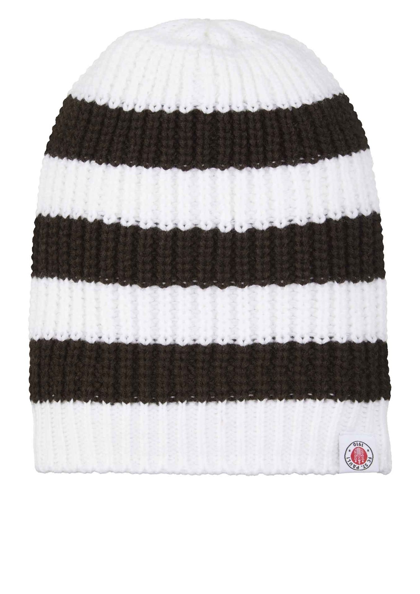 FC St. Pauli - feinstrick Streifen Logo M�tze